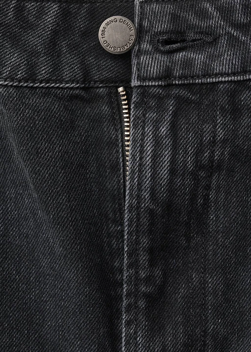 High waist straight jeans