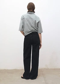 High waist straight jeans
