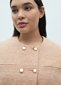 Double-breasted tweed jacket