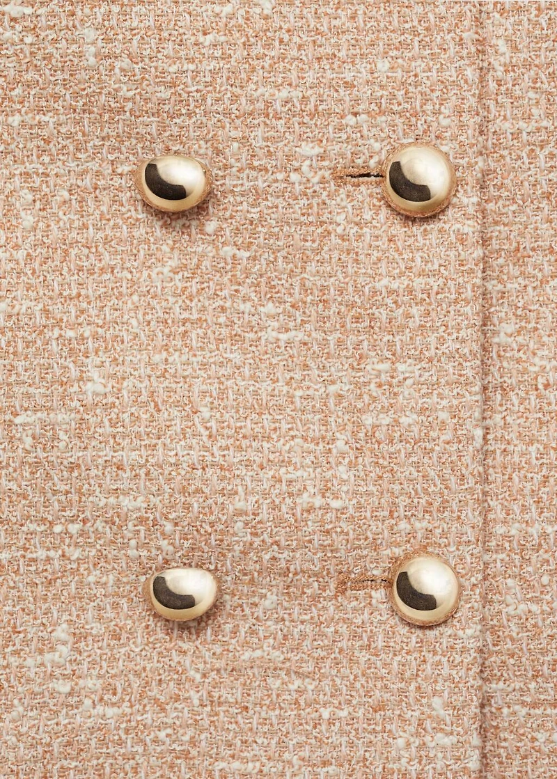 Double-breasted tweed jacket