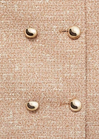 Double-breasted tweed jacket