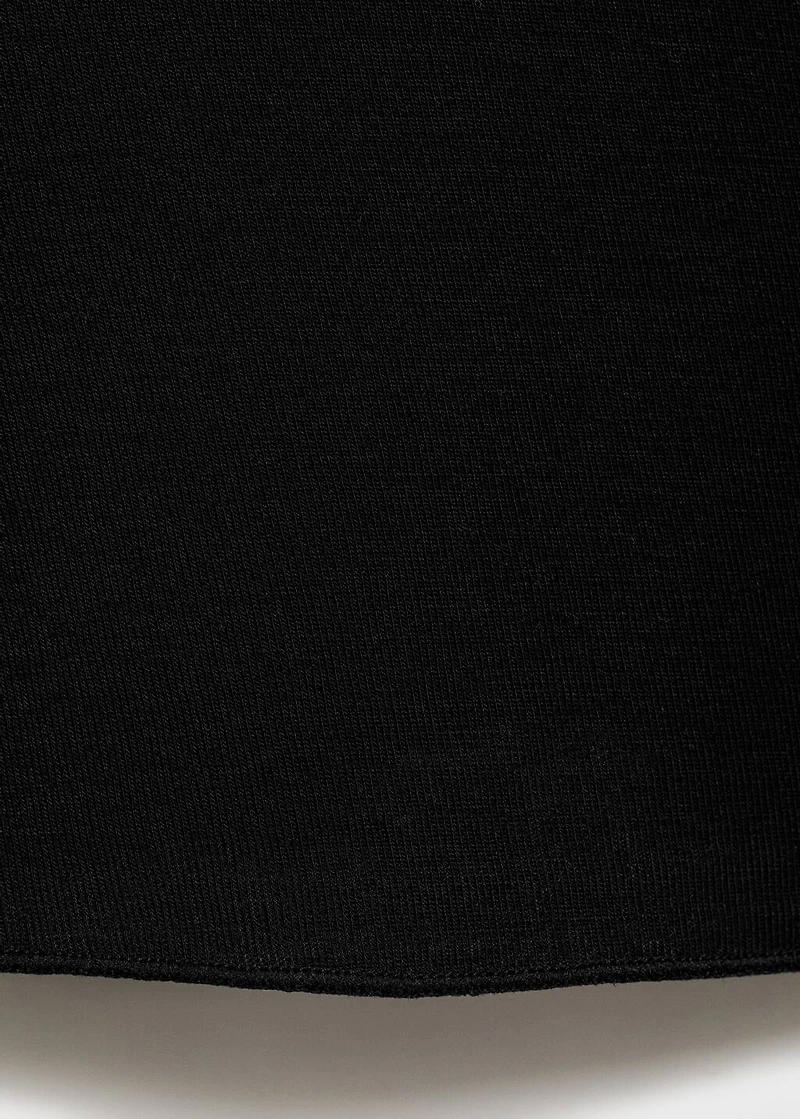 Long-sleeved wool-blend t-shirt