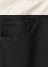 Combined wool-blend jogger pants