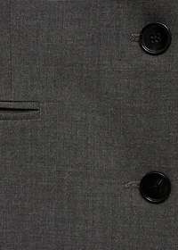Straight button suit blazer