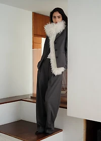 Straight button suit blazer
