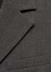 Straight button suit blazer