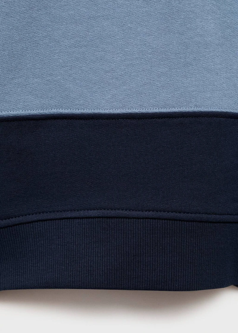 Striped polo-neck sweatshirt