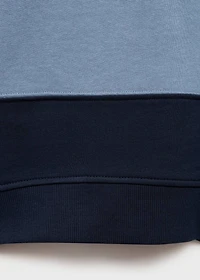 Striped polo-neck sweatshirt