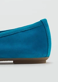 Bow suede ballerina