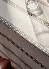 Cotton yarn-dyed striped tablecloth for 6 to 8 diners
