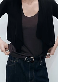 Knitted cropped cardigan