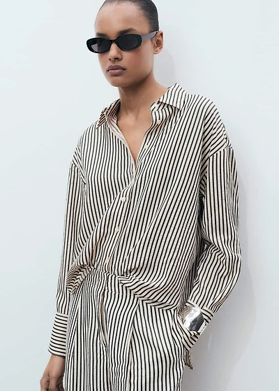 Striped textured shirt