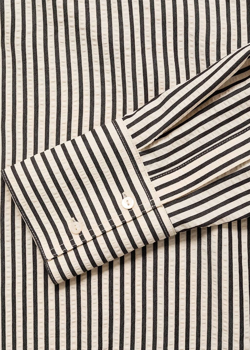 Striped textured shirt