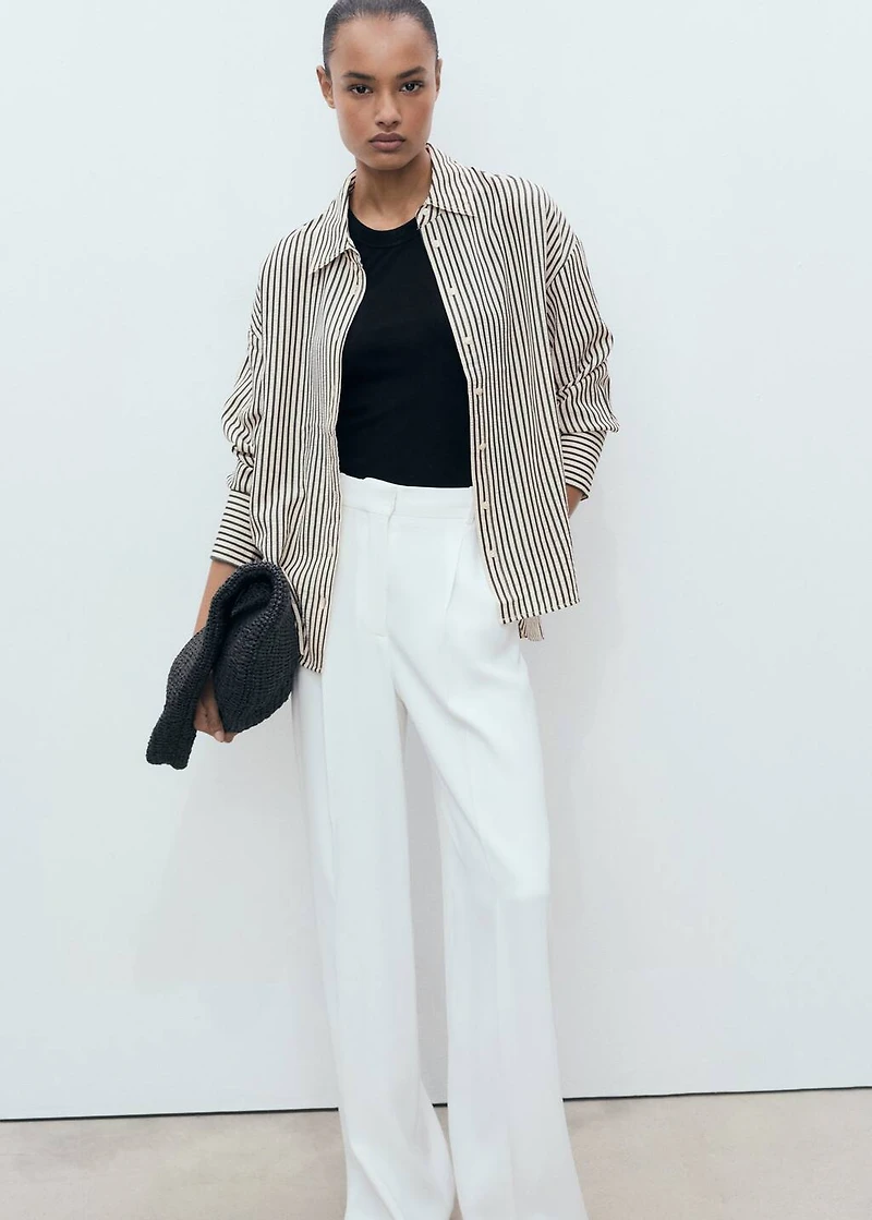 Striped textured shirt