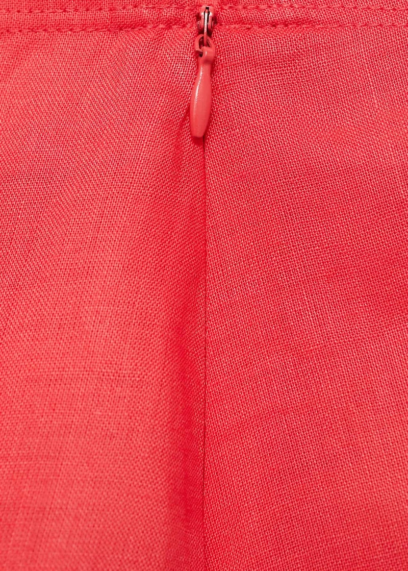 Ramie pleated skirt