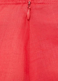 Ramie pleated skirt