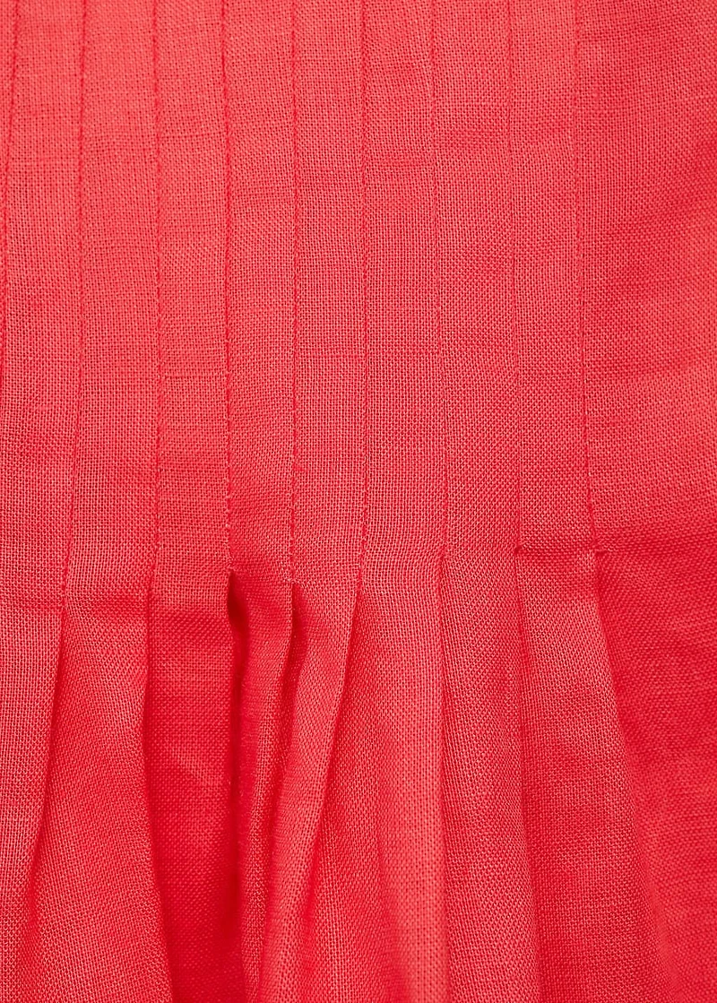 Ramie pleated skirt