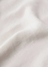 Washed linen fitted sheet for 135 cm bed