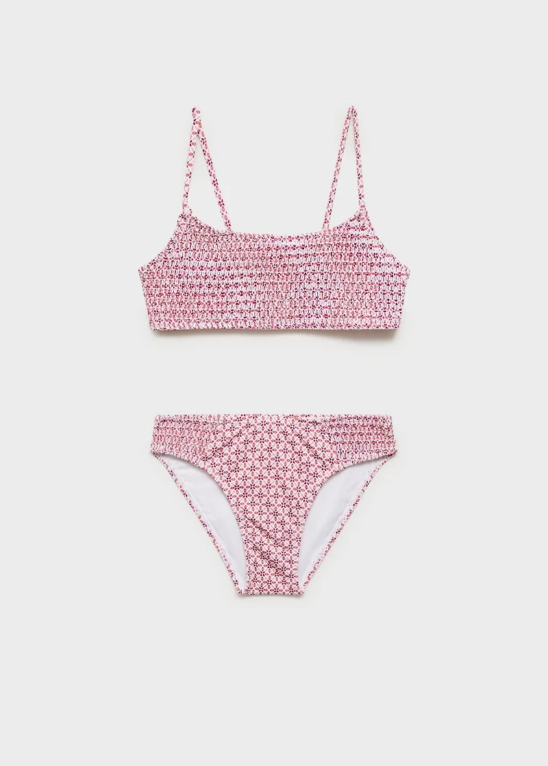 Floral ruffled bikini