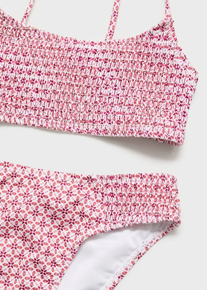 Floral ruffled bikini