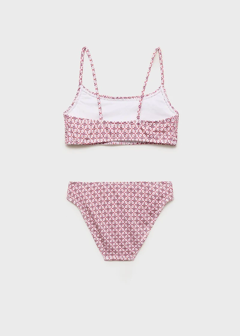 Floral ruffled bikini