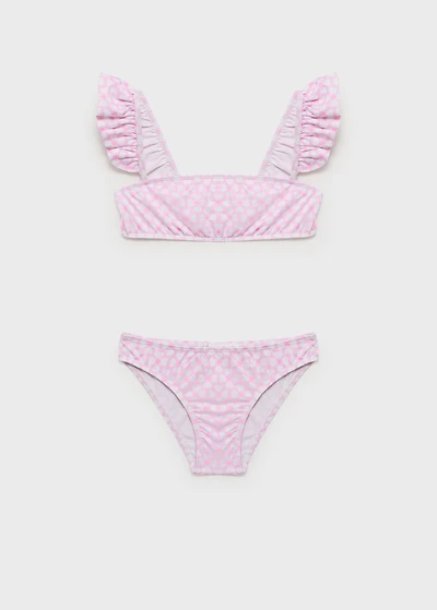 Floral bikini with ruffles