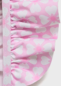 Floral bikini with ruffles