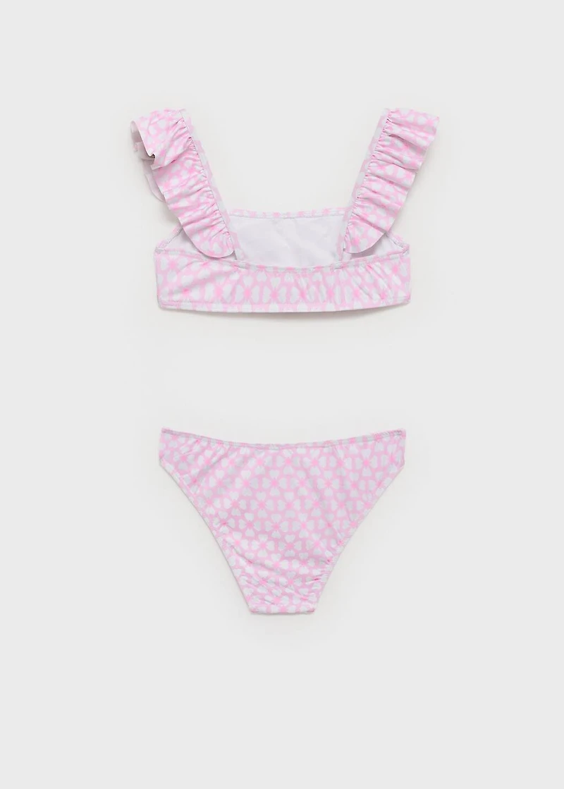 Floral bikini with ruffles