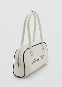 Shoulder bag with printed message