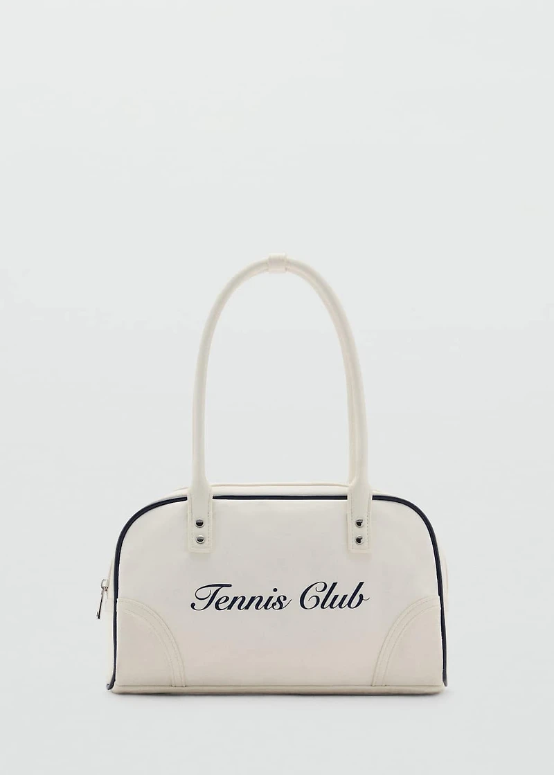 Shoulder bag with printed message