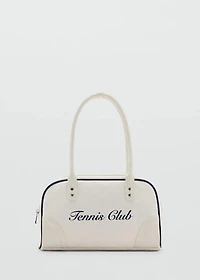 Shoulder bag with printed message
