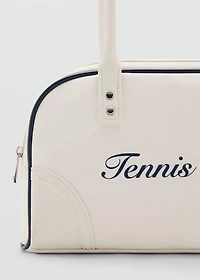 Shoulder bag with printed message