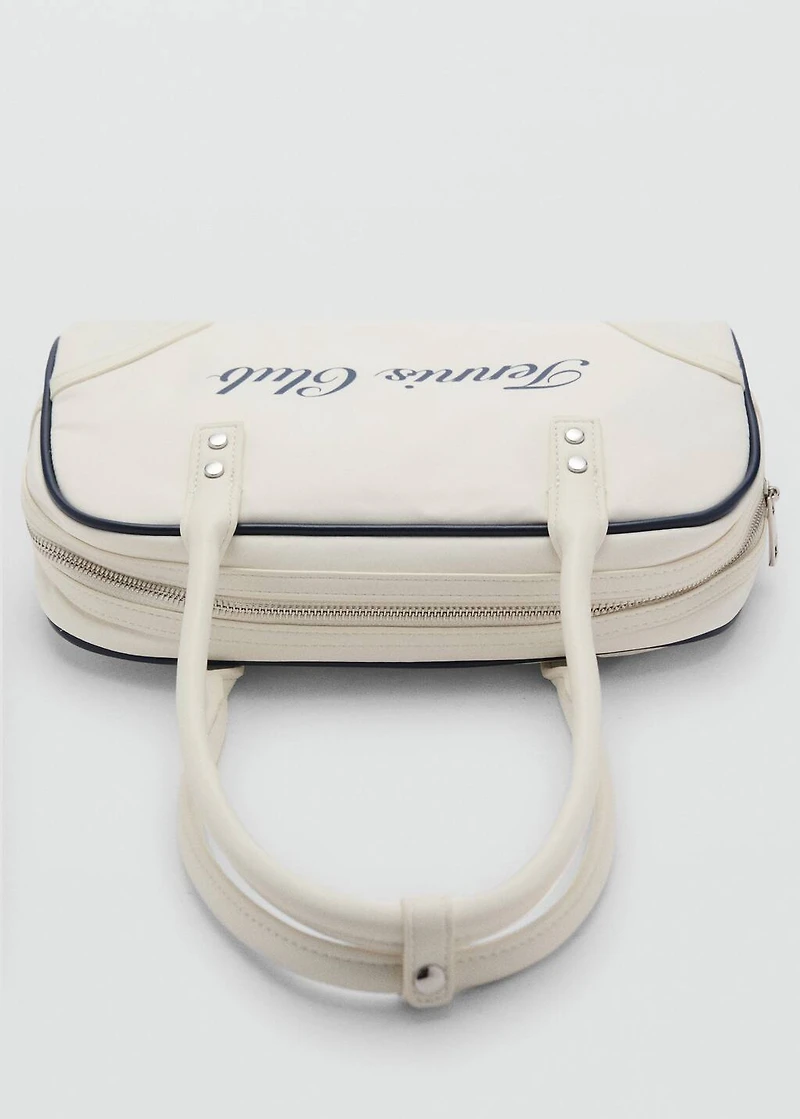 Shoulder bag with printed message