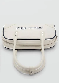 Shoulder bag with printed message