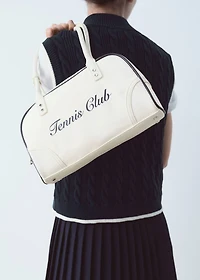 Shoulder bag with printed message