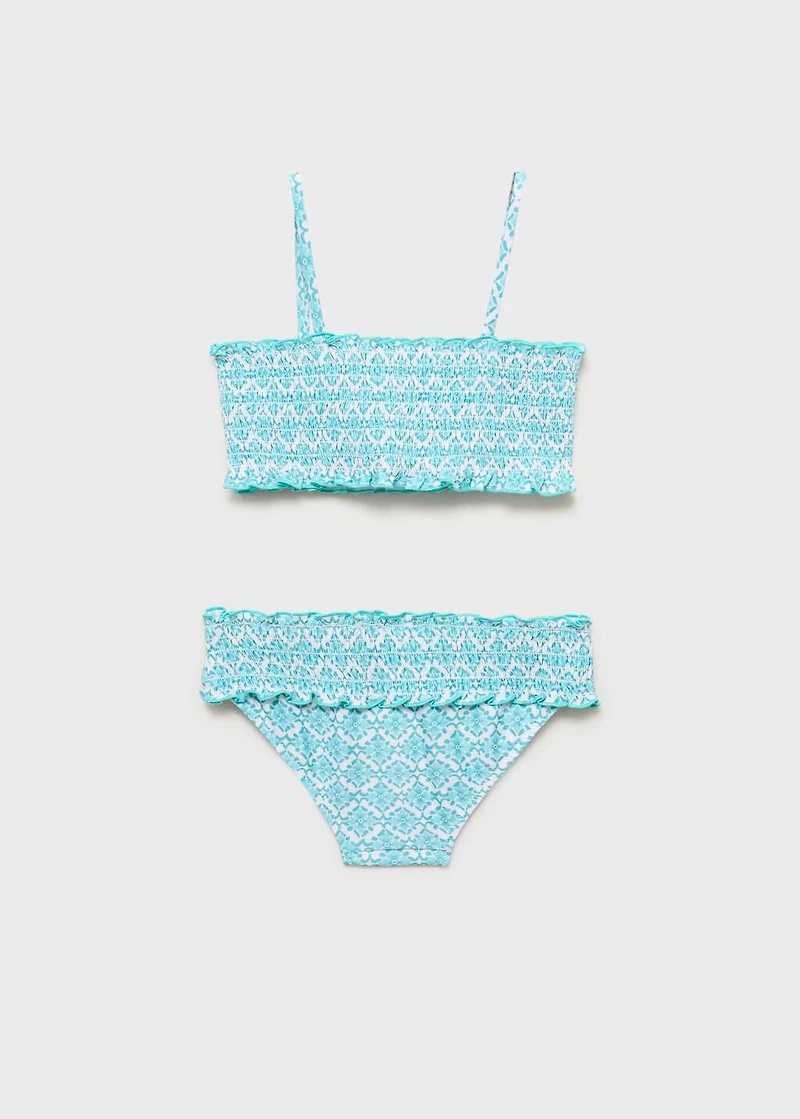 Printed bandeau bikini