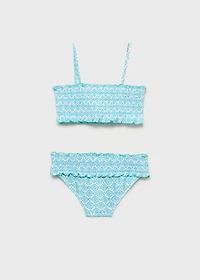 Printed bandeau bikini