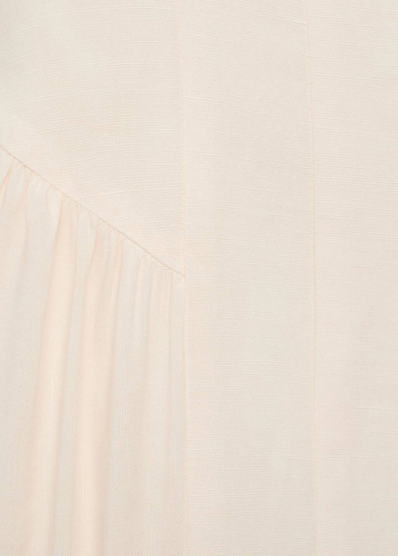 Halter-neck linen dress