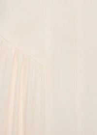 Halter-neck linen dress