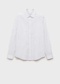 100% cotton regular-fit striped shirt