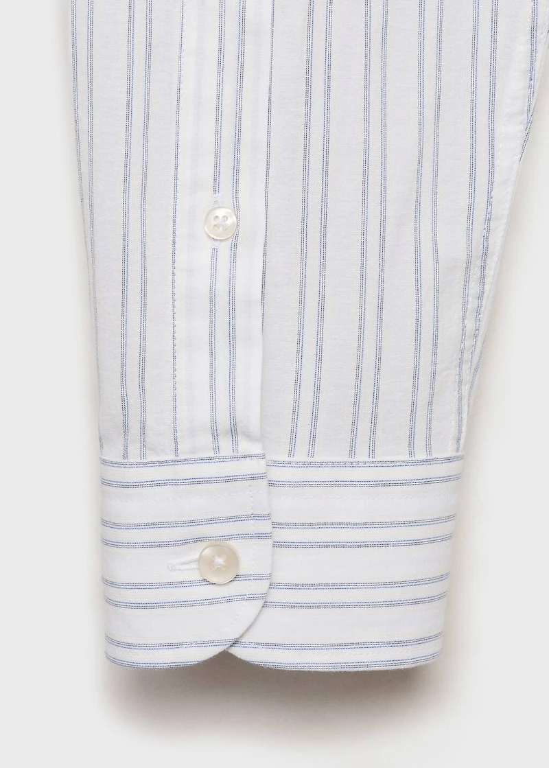 100% cotton regular-fit striped shirt