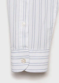 100% cotton regular-fit striped shirt