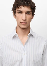 100% cotton regular-fit striped shirt