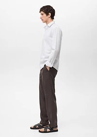 100% cotton regular-fit striped shirt
