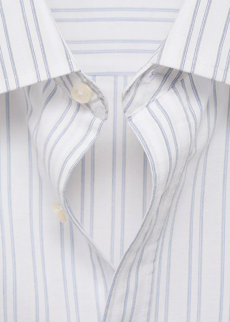 100% cotton regular-fit striped shirt