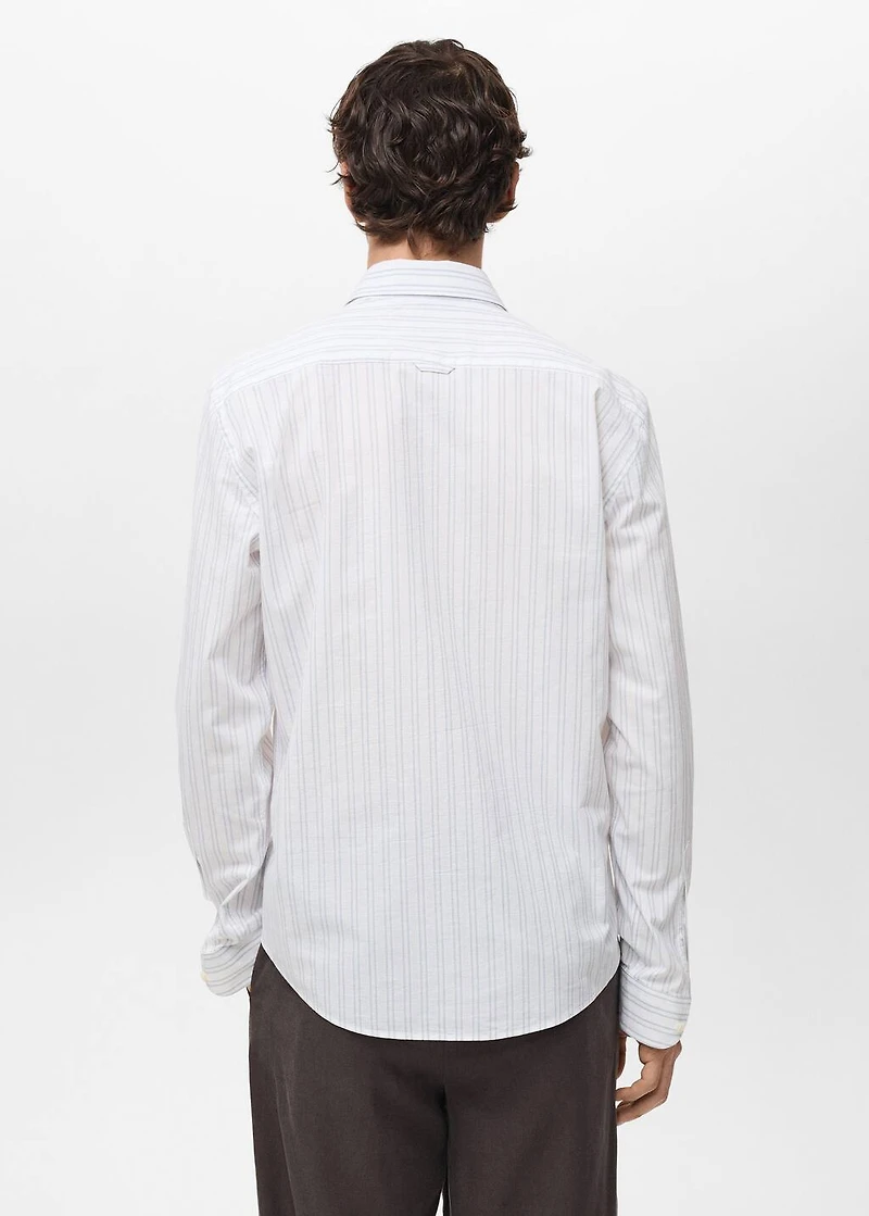 100% cotton regular-fit striped shirt