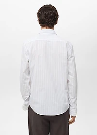 100% cotton regular-fit striped shirt