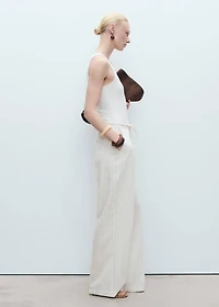 Striped combined knitted jumpsuit