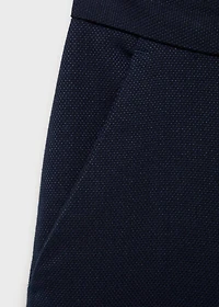 Pique suit pants
