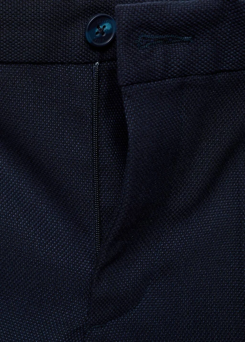Pique suit pants